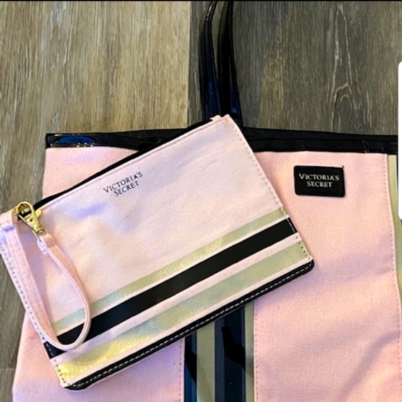 Victoria's Secret | NWOT Light Pink Tote & Cos Bag - Picture 2 of 4